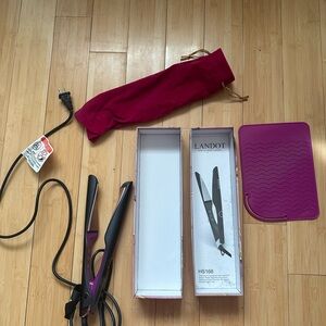 Landot HS168 Purple Flat Iron with Travel Pouch